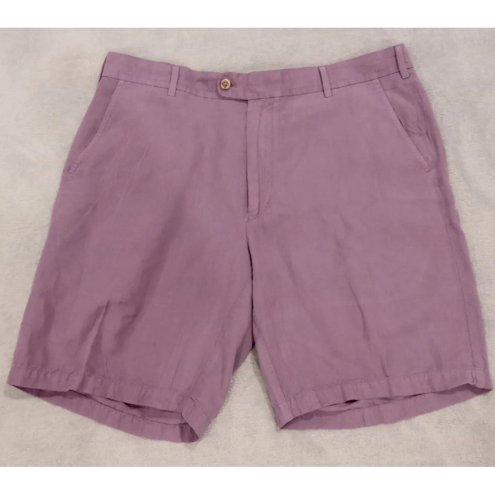 Peter Millar Casual Shorts Mens Size 36 Flat Front Purple